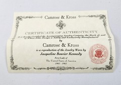 Camrose and Kross Jacqueline Kennedy JBK Blue Rhinestone Chain Link Bracelet COA