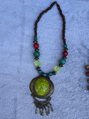 Estate Find Costume Jewelry Lot-Necklaces-Brooches-Bangles -17 Pieces