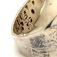 Vintage Sterling Signed 925 Splendori Italy Dome Wide Square Signet Ring size 9