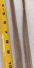 1920′ Art Deco Flapper extra long Necklace with braided brass Beads