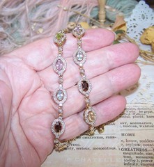 ROSS SIMONS Vintage 18″ Sterling Silver 10CT TW Gemstone Station Necklace