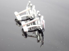 Vintage Anson Horseshoe Cufflinks PAT. Pending Silver Tone Western Lucky Charm