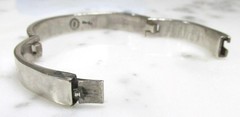 Taxco Sterling Silver Turquoise Hinged Bangle Bracelet ~ 41.4g ~ 4-A272
