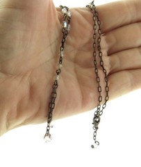 Crystal Aurora Borealis Glass Lariat Y Necklace Chain