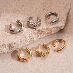 Ear Cuff Earrings for Women Clip On Cartilage Chunky Gold Silver Non Piercing…