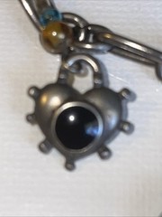 Vintage Glass Heart Music Ballerina Dangle Charm Necklace 28 In