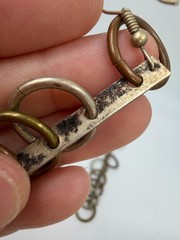 Vintage Earrings Modernist Hoop Mixed Metal Dangle Studio Art Pierced
