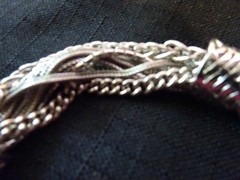 # 703–VINTAGE STERLING SILVER 11 STRAND BRACELET-925–BEAUTIFUL DIFFERENT