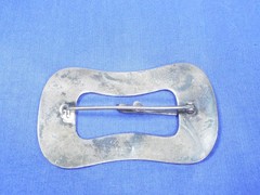 Antique Sterling Silver Sash Buckle Turned into Brooch
