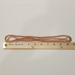 Vintage Multi Strand Peach Coral Bead Necklace Gold Tone Filigree Clasp