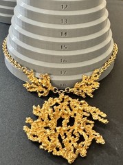 Vintage Napier Sea Fern Coral Necklace Bertolli Book Piece 1/20 12K GF