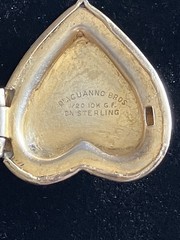 Vtg D’Aguanno Bros 10k Gold Filled Sterling Heart Shaped Locket/Pendant W/Chain