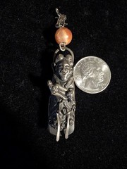 Antique Silver 800-900 Immortal Chinese Pendant!