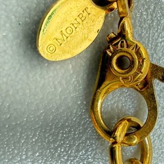 Monet Vintage Gold Tone Long Herringbone Necklace 29″ Opera Everyday Statement