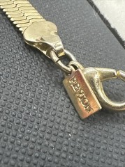 Vintage Signed REVLON Gold Tone Flat Bracelet 6.5 “
