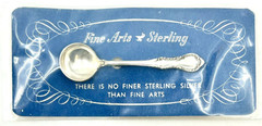 Vintage STERLING SILVER Spoon Pin Brooch Fine Arts SOUTHERN COLONIAL NOS MINT