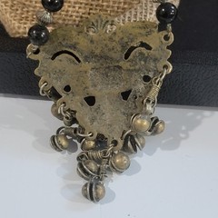 Vintage Boho Pendant African Ethnic Tribal Beaded Gypsy Necklace