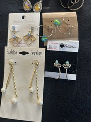 Lot Of 32 Assorted Pairs Mostly Vintage Earrings For Pierced Ears