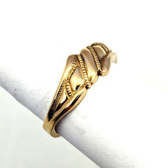 Vintage Luxury RING Silver 925 with Gilding -size: 9US (19mm) | Ukraine | #95
