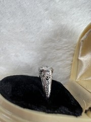 Antique Edwardian Platinum “Toi et moi” Diamond Ring Size 5