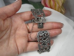 Vintage European Sterling Silver Story-Telling Panel Bracelet