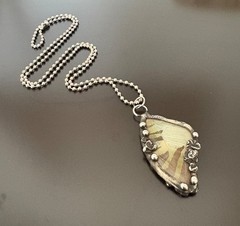 Butterfly Wing Pendant Eastern Tiger Swallowtail Necklace Artisan Jewelry Fairy