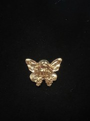 Vintage Brass Stamping Art Nouveau Design 22K Gold Plated for Jewelry/Crafting