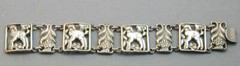 Art Nouveau McCLelland Barclay Sterling Lamb Bracelet 7.5″