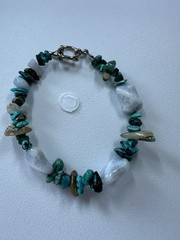 Natural Stone Bracelet. Multiple Stone Types Including Turquoise Size 6.5”