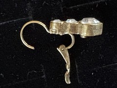 Vintage Pierced Earrings 1980s / 1990s Gold Tone LOT OF 5 Pair Hearts Signed
