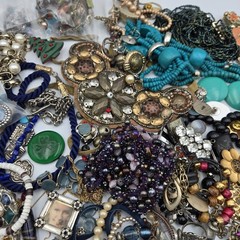 Vtg Now Craft Junk Jewelry Lot Almost 6 Lbs Unique Fun Mix Tangled DIY Repurpose