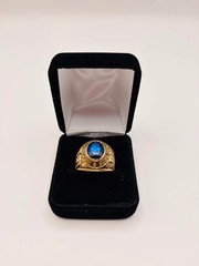 1959 UC Davis 10K Gold Class Ring Men’s Size 11 Jostens 16.6g Blue Agriculture