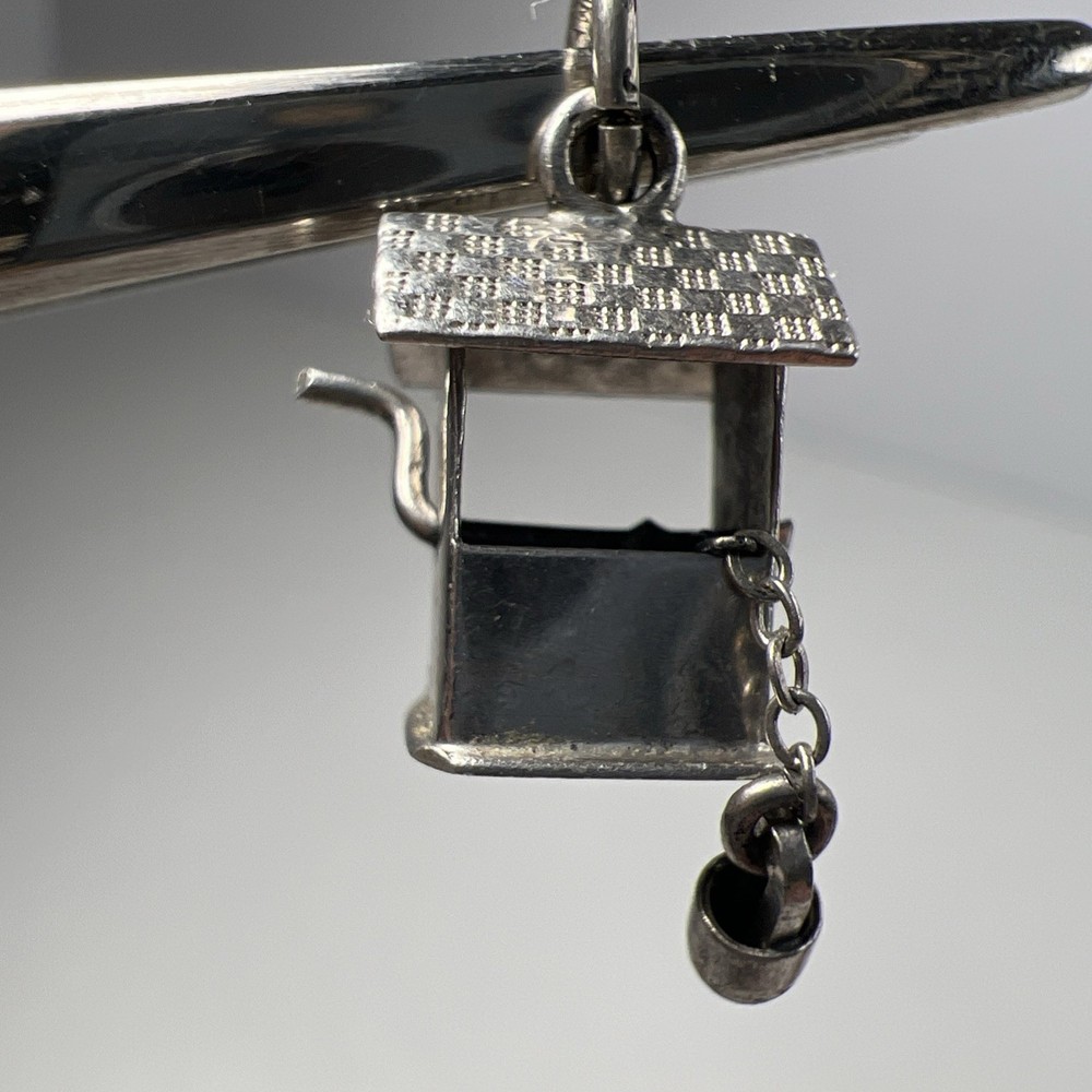 Vintage Sterling Silver 925 Wishing Well Charm Pendant