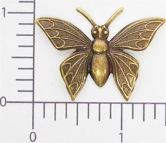 34983 2 Pc Brass Oxidized Victorian Butterfly Jewelry Finding