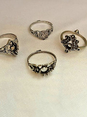 20 Unique delicate antique ring mountings sterling silver