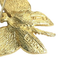 Vintage Goldtone Butterfly Brooch Pin With Textured Wings & Secure Clasp