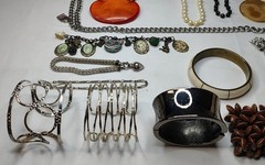 Costume Jewelry Large Assorted Colorful Lot Necklaces Bracelets Watches & More