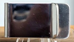 Vintage Buffalo Nickel on Moose Antler Money Clip With Stainless Steel Backing