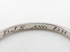 Antique 1964 Tiffany & Co 2mm Platinum Wedding Band Ring SIGNED 3g