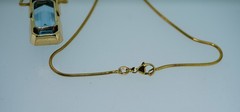 10.8CT Aquamarine Diamond 18K & 14K Necklace With Chain