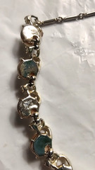 Coro Vintage Mid-Century White Faux Moonstone Cabochon Choker Necklace