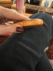Handcraft Horn Bone and Wood Bangle Bracelet 3 Inch Wide #E284