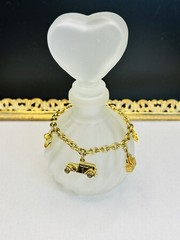 Vintage Luxury Avon 1991 Have It All Gold Tone Charm Bracelet, Size 7