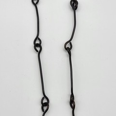 Antique Wrought Iron Artisan Necklace Bold Geometric Estate