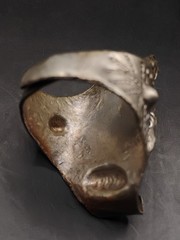 Alpaca Artisan Metalwork Sz. 9 Adjustable Green Gemstone Silvertone Ring Unique
