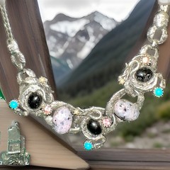 Rare 1950s Selro Selini Dragon Egg Parure Necklace,Earrings,Bracelet Rhinestone