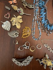 5+ Lbs Jewelry Lot, Vintage, Costume, Modern, Semi Precious Stones & Fine