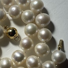 Necklace Cultured Pearl 14k 9mm Ball Clasp Big Pearls 10mm To 11mm Big Pearls