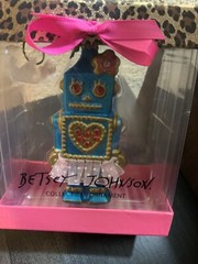 Betsey Johnson Blue Robot Ornament Extremely Rare – P2