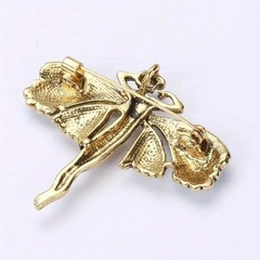 Vintage Art Nouveau Style Fairy Nymph Pendant Brooch Shawl Pin Jewelry Gift